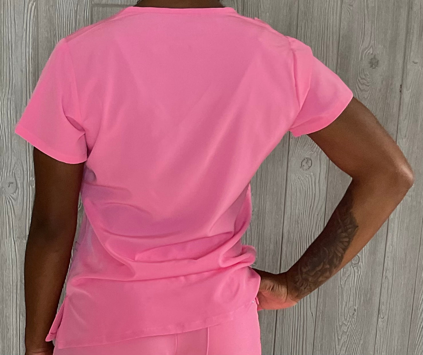 BLUSH PINK scrub top