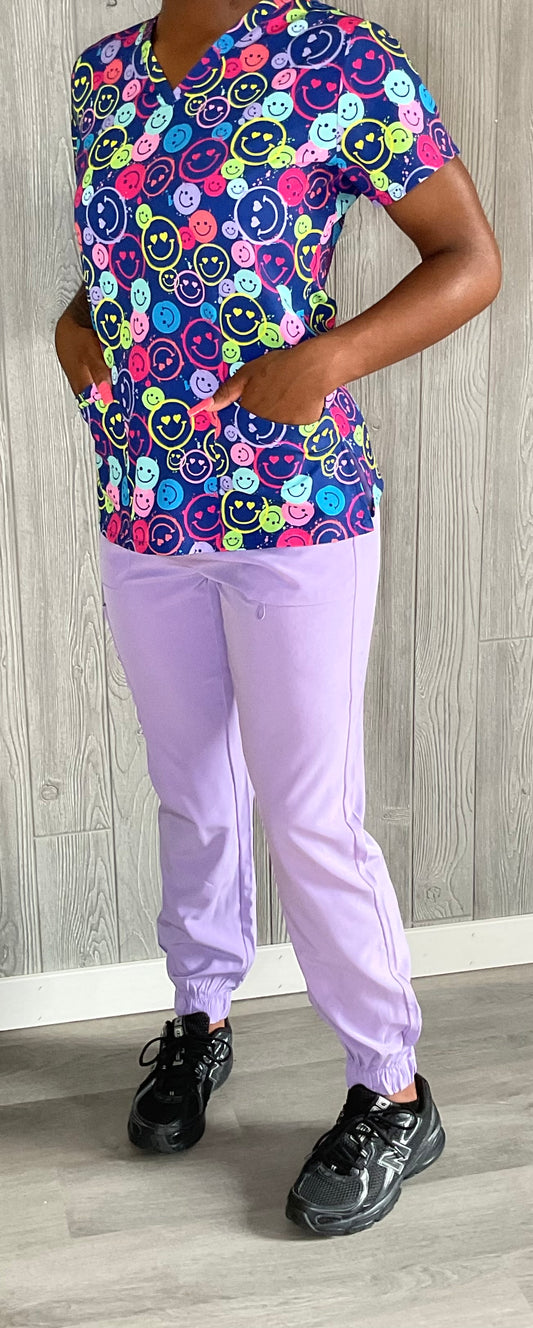 Be Happy Smiles V neck scrub top